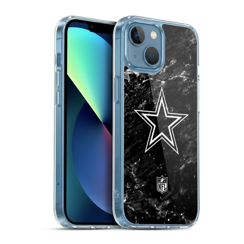 NFL Dallas Cowboys Artwork Marble Soft Gel Case for Apple iPhone 13 Mini & MagSafe