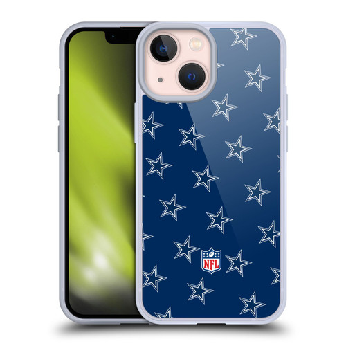 NFL Dallas Cowboys Artwork Patterns Soft Gel Case for Apple iPhone 13 Mini
