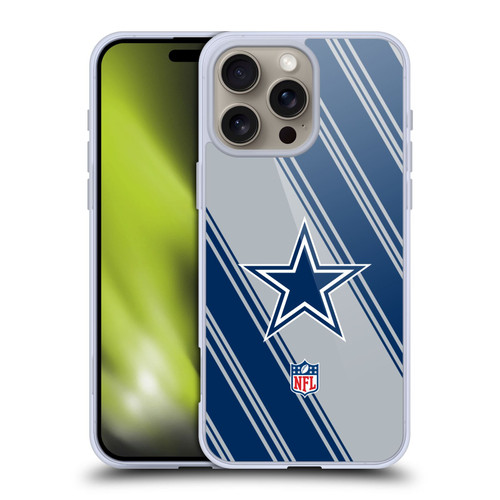NFL Dallas Cowboys Artwork Stripes Soft Gel Case for Apple iPhone 16 Pro Max