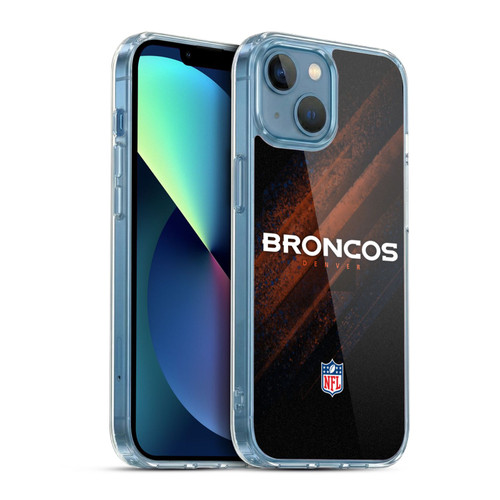 NFL Denver Broncos Logo Blur Soft Gel Case for Apple iPhone 13 Mini
