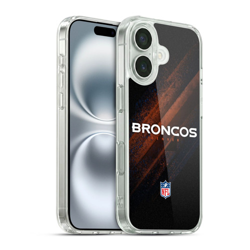 NFL Denver Broncos Logo Blur Soft Gel Case for Apple iPhone 16