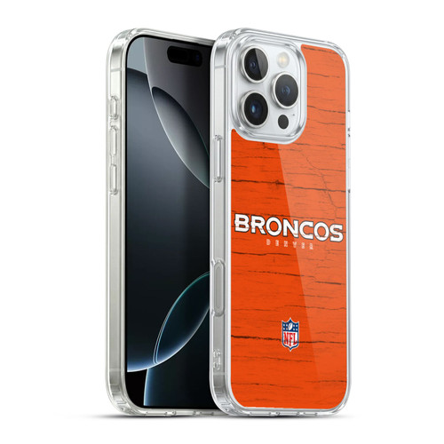 NFL Denver Broncos Logo Distressed Look Soft Gel Case for Apple iPhone 16 Pro Max