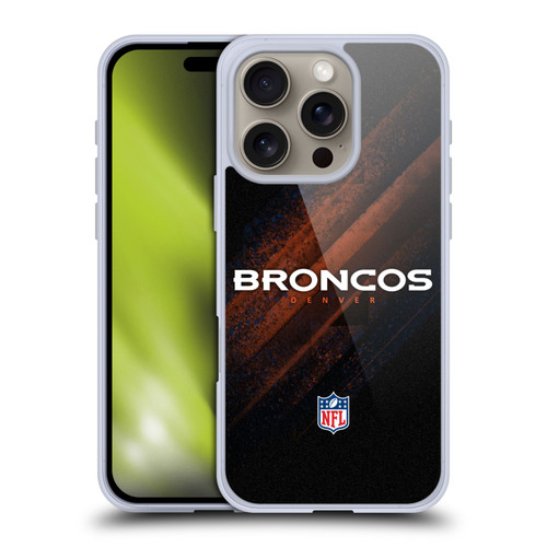 NFL Denver Broncos Logo Blur Soft Gel Case for Apple iPhone 16 Pro