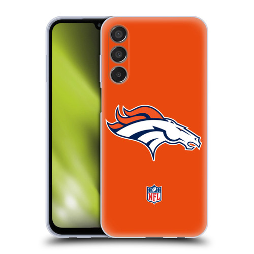 NFL Denver Broncos Logo Plain Soft Gel Case for Samsung Galaxy M15/F15 5G