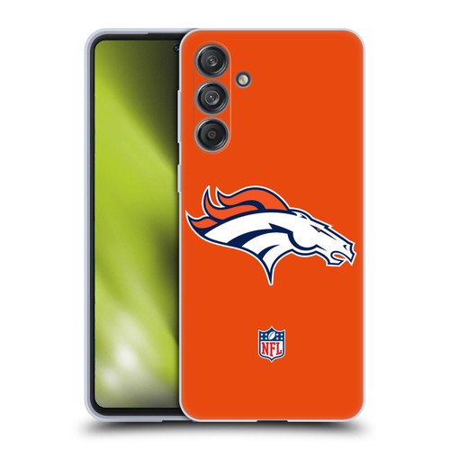 NFL Denver Broncos Logo Plain Soft Gel Case for Samsung Galaxy M55 5G