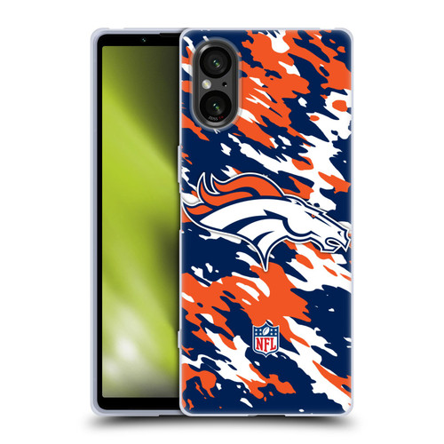 NFL Denver Broncos Logo Camou Soft Gel Case for Sony Xperia 5 V 5G