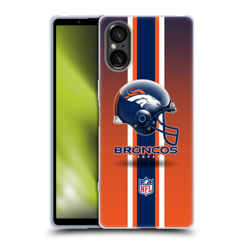NFL Denver Broncos Logo Helmet Soft Gel Case for Sony Xperia 5 V 5G