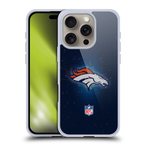 NFL Denver Broncos Artwork LED Soft Gel Case for Apple iPhone 16 Pro