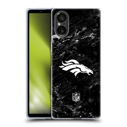 NFL Denver Broncos Artwork Marble Soft Gel Case for Sony Xperia 5 V 5G