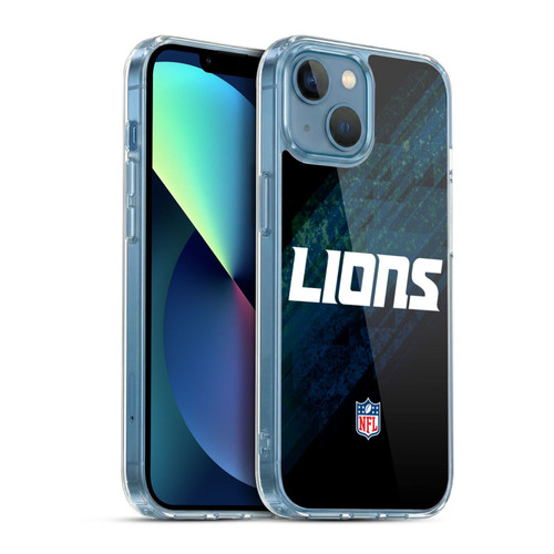 NFL Detroit Lions Logo Blur Soft Gel Case for Apple iPhone 13 Mini & MagSafe