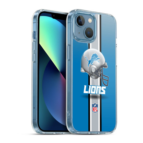 NFL Detroit Lions Logo Helmet Soft Gel Case for Apple iPhone 13 Mini & MagSafe