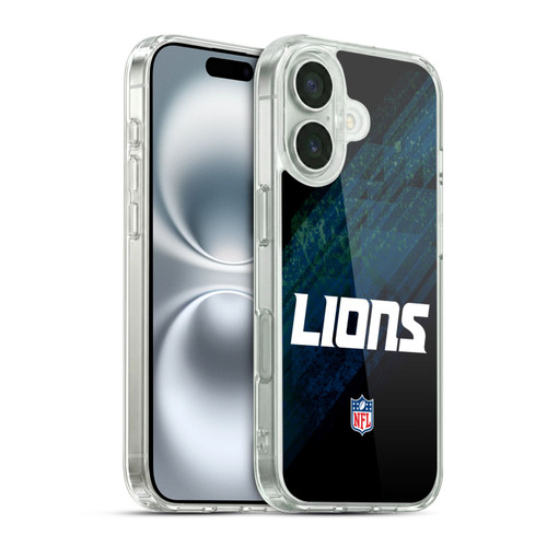 NFL Detroit Lions Logo Blur Soft Gel Case for Apple iPhone 16 & MagSafe