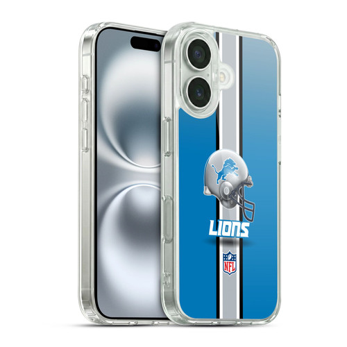 NFL Detroit Lions Logo Helmet Soft Gel Case for Apple iPhone 16 & MagSafe