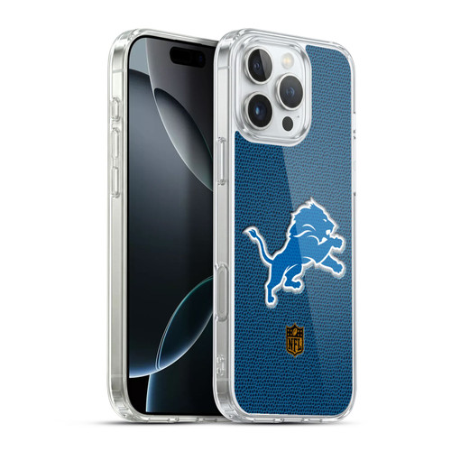 NFL Detroit Lions Logo Football Soft Gel Case for Apple iPhone 16 Pro Max & MagSafe