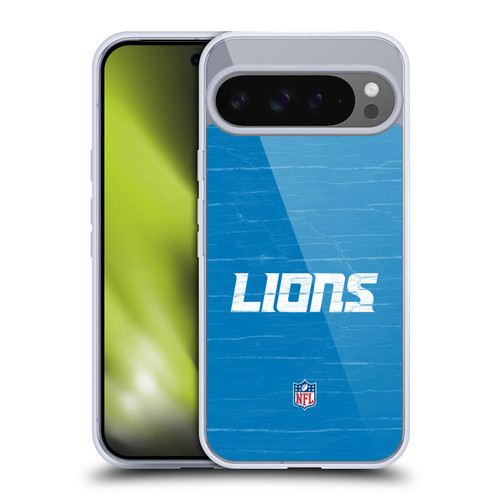 NFL Detroit Lions Logo Distressed Look Soft Gel Case for Google Pixel 9 Pro XL