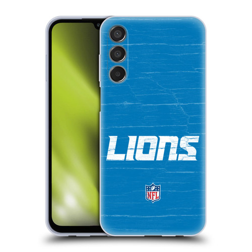 NFL Detroit Lions Logo Distressed Look Soft Gel Case for Samsung Galaxy M15/F15 5G