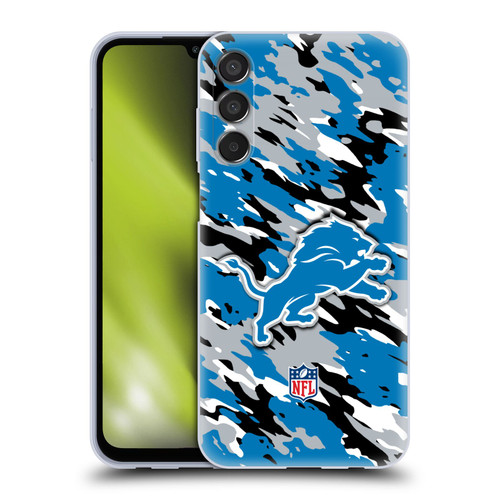 NFL Detroit Lions Logo Camou Soft Gel Case for Samsung Galaxy M15/F15 5G