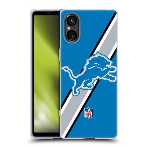 NFL Detroit Lions Logo Stripes Soft Gel Case for Sony Xperia 5 V 5G