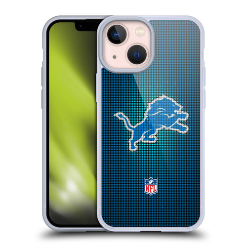 NFL Detroit Lions Artwork LED Soft Gel Case for Apple iPhone 13 Mini