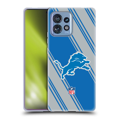 NFL Detroit Lions Artwork Stripes Soft Gel Case for Motorola Moto Edge 40 Pro