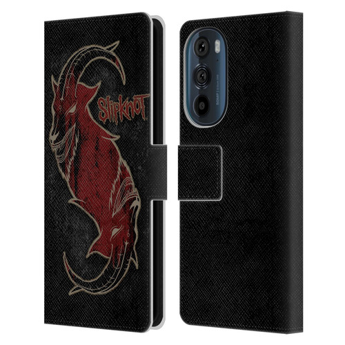 Slipknot Key Art Red Goat Leather Book Wallet Case Cover For Motorola Edge 30