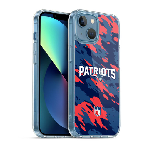 NFL New England Patriots Logo Camou Soft Gel Case for Apple iPhone 13 Mini