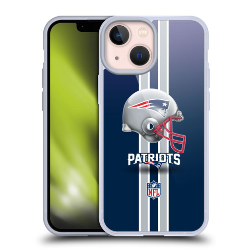 NFL New England Patriots Logo Helmet Soft Gel Case for Apple iPhone 13 Mini