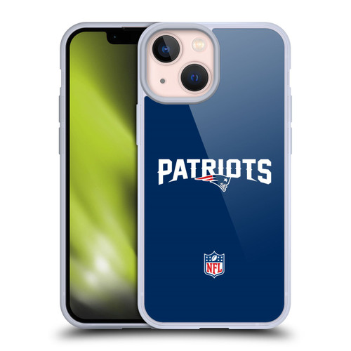 NFL New England Patriots Logo Plain Soft Gel Case for Apple iPhone 13 Mini