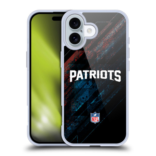NFL New England Patriots Logo Blur Soft Gel Case for Apple iPhone 16