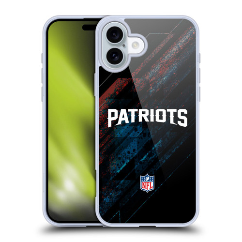 NFL New England Patriots Logo Blur Soft Gel Case for Apple iPhone 16 Plus