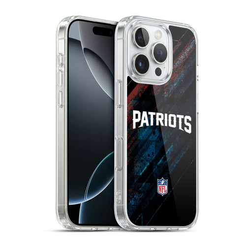 NFL New England Patriots Logo Blur Soft Gel Case for Apple iPhone 16 Pro