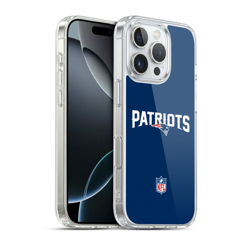 NFL New England Patriots Logo Plain Soft Gel Case for Apple iPhone 16 Pro