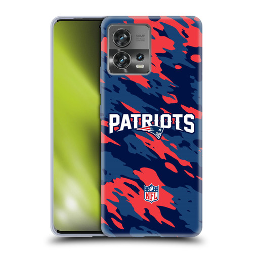 NFL New England Patriots Logo Camou Soft Gel Case for Motorola Moto Edge 30 Fusion