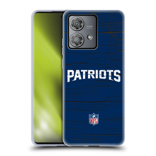 NFL New England Patriots Logo Distressed Look Soft Gel Case for Motorola Edge 40 Neo 5G