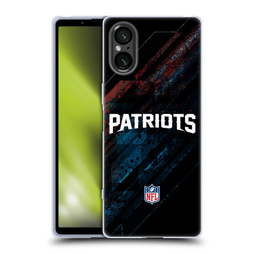 NFL New England Patriots Logo Blur Soft Gel Case for Sony Xperia 5 V 5G