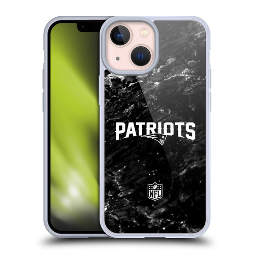 NFL New England Patriots Artwork Marble Soft Gel Case for Apple iPhone 13 Mini