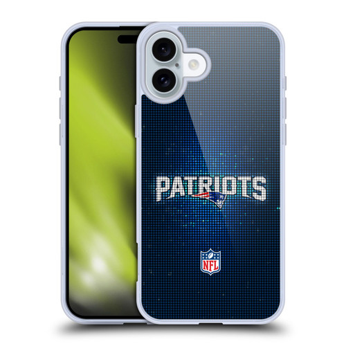 NFL New England Patriots Artwork LED Soft Gel Case for Apple iPhone 16 Plus