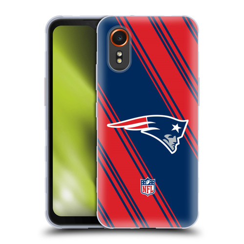 NFL New England Patriots Artwork Stripes Soft Gel Case for Samsung Galaxy Xcover7 5G
