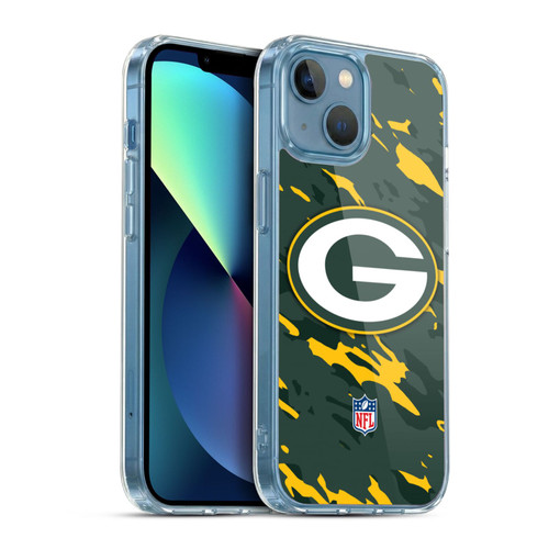 NFL Green Bay Packers Logo Camou Soft Gel Case for Apple iPhone 13 Mini & MagSafe
