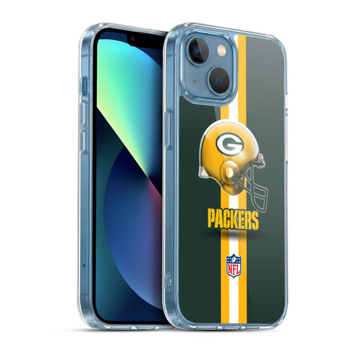 NFL Green Bay Packers Logo Helmet Soft Gel Case for Apple iPhone 13 Mini & MagSafe