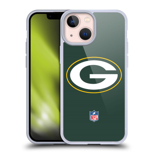 NFL Green Bay Packers Logo Plain Soft Gel Case for Apple iPhone 13 Mini & MagSafe