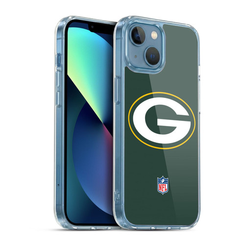 NFL Green Bay Packers Logo Plain Soft Gel Case for Apple iPhone 13 Mini & MagSafe