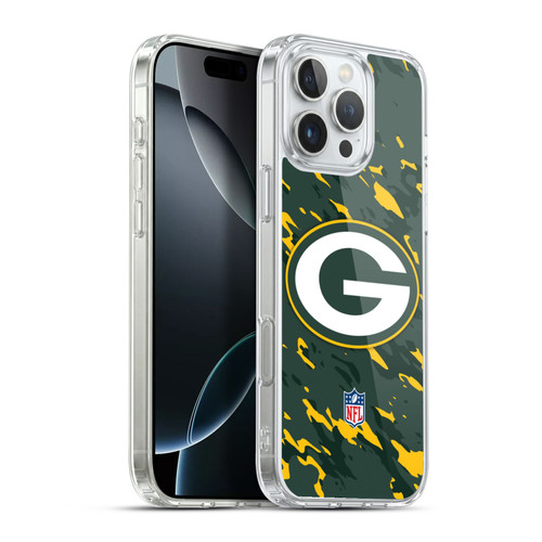 NFL Green Bay Packers Logo Camou Soft Gel Case for Apple iPhone 16 Pro Max & MagSafe