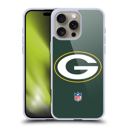 NFL Green Bay Packers Logo Plain Soft Gel Case for Apple iPhone 16 Pro Max