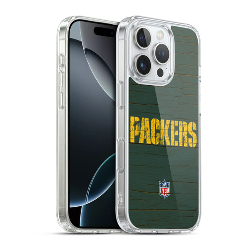 NFL Green Bay Packers Logo Distressed Look Soft Gel Case for Apple iPhone 16 Pro & MagSafe