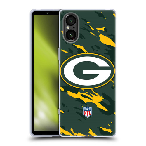 NFL Green Bay Packers Logo Camou Soft Gel Case for Sony Xperia 5 V 5G