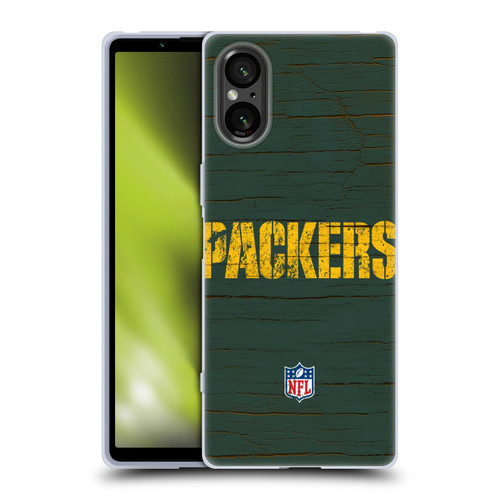 NFL Green Bay Packers Logo Distressed Look Soft Gel Case for Sony Xperia 5 V 5G