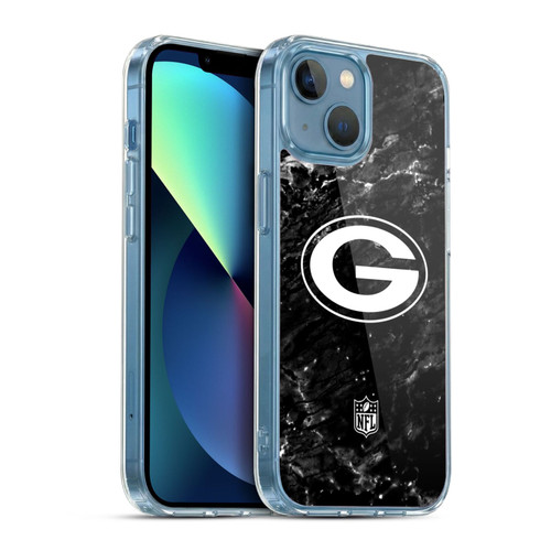 NFL Green Bay Packers Artwork Marble Soft Gel Case for Apple iPhone 13 Mini
