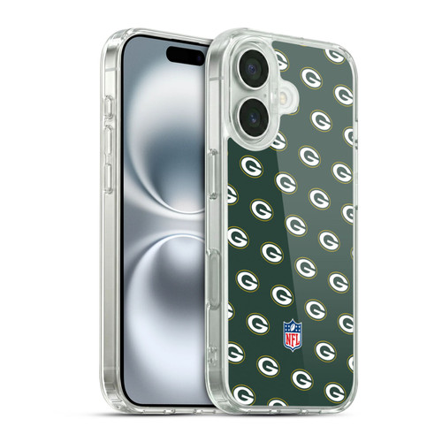 NFL Green Bay Packers Artwork Patterns Soft Gel Case for Apple iPhone 16