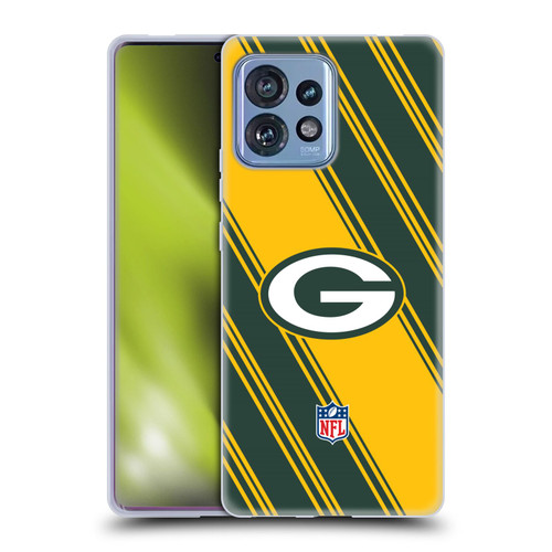 NFL Green Bay Packers Artwork Stripes Soft Gel Case for Motorola Moto Edge 40 Pro